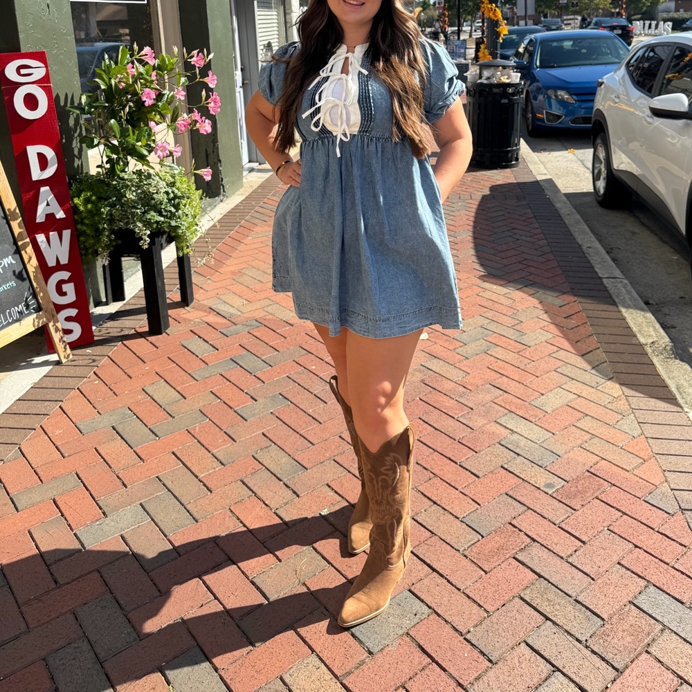 Blue Denim Mini Dress